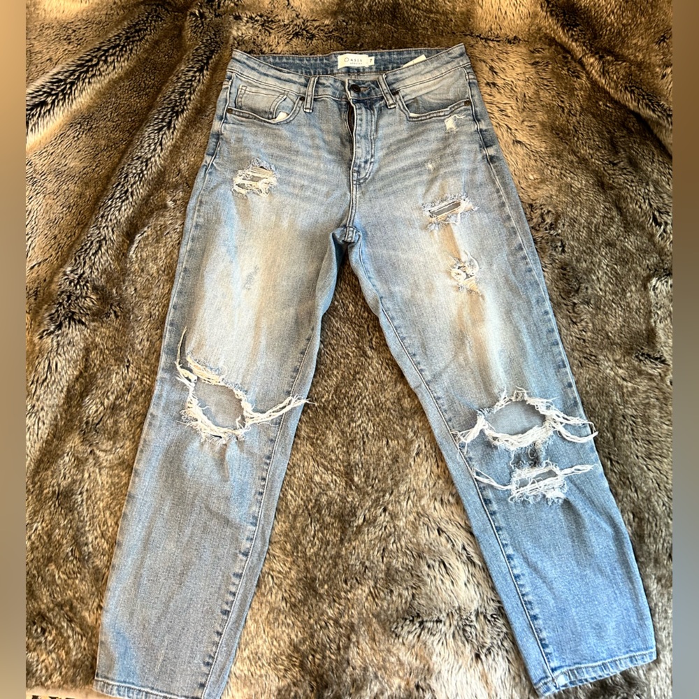 Ripped, distressed, jeans, size 7